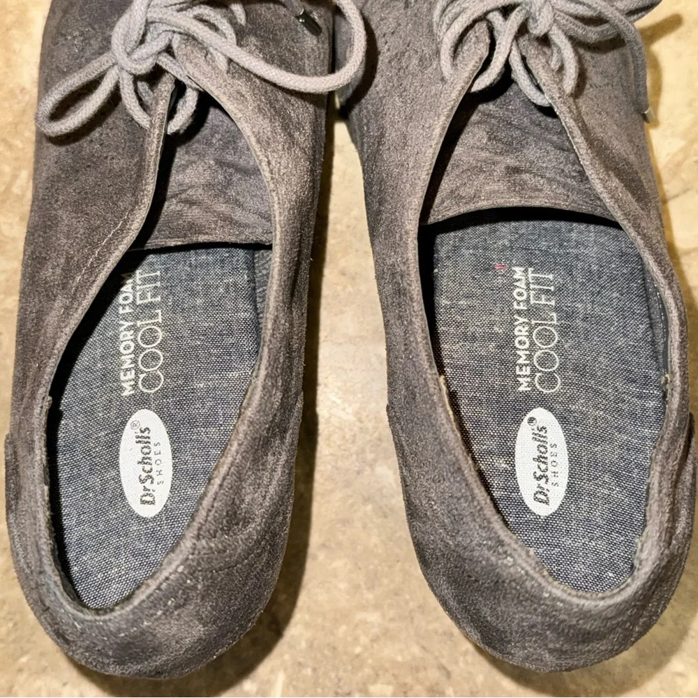 Dr. Scholl’s memory foam cool fit cheer lace up ankle bootie boots gray 8.5 - Picture 8 of 10